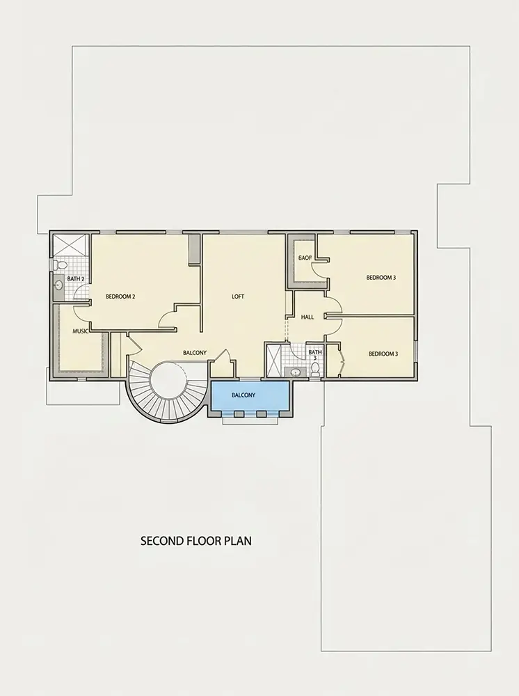 1. piętro 13 – Projekt domu piętrowego o pow. 448 m²: 5 Sypialnie, Gabinet, 4 Łazienki, Garaż — 64737R