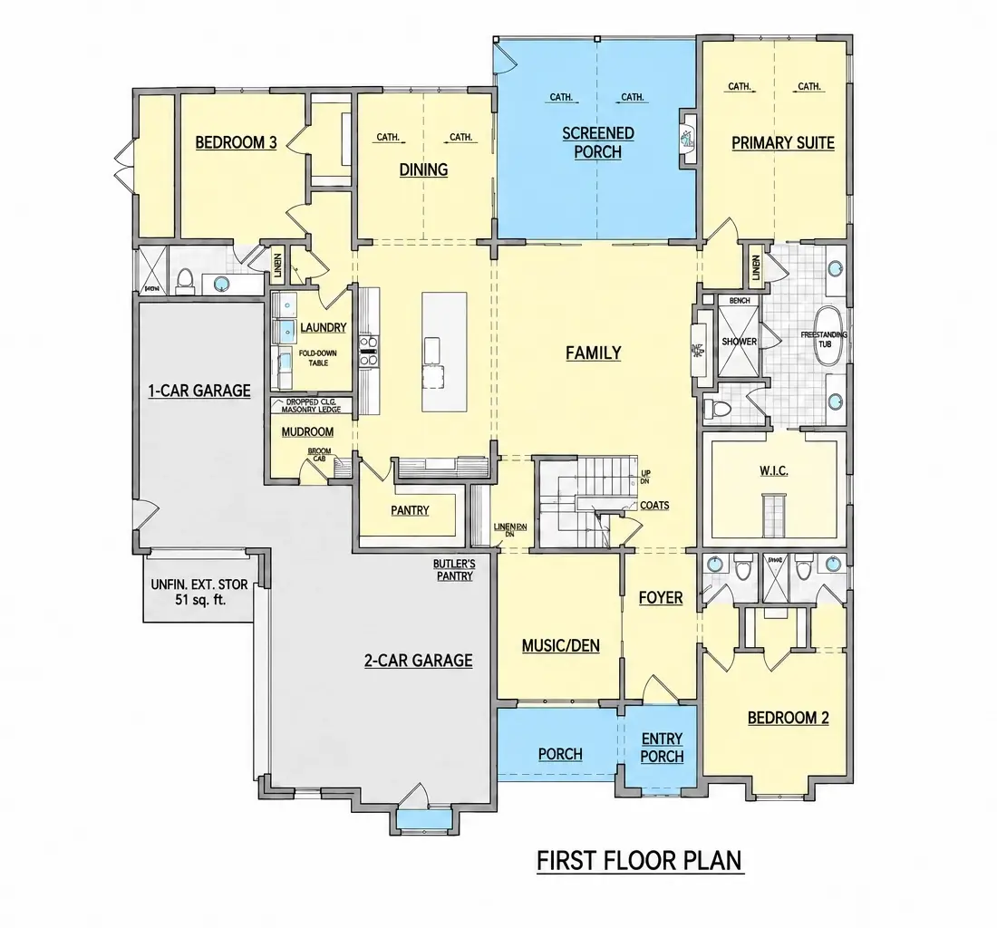 Parter 11 – Projekt domu z poddaszem użytkowym o pow. 429 m²: 6 Sypialnie, 6 Łazienki, Otwarta kuchnia, Garaż — 85530R