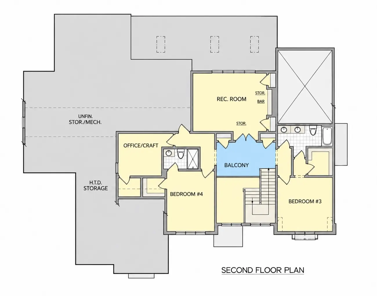 1. piętro 24 – Projekt domu piętrowego o pow. 553 m², 4 Sypialnie — 34919R