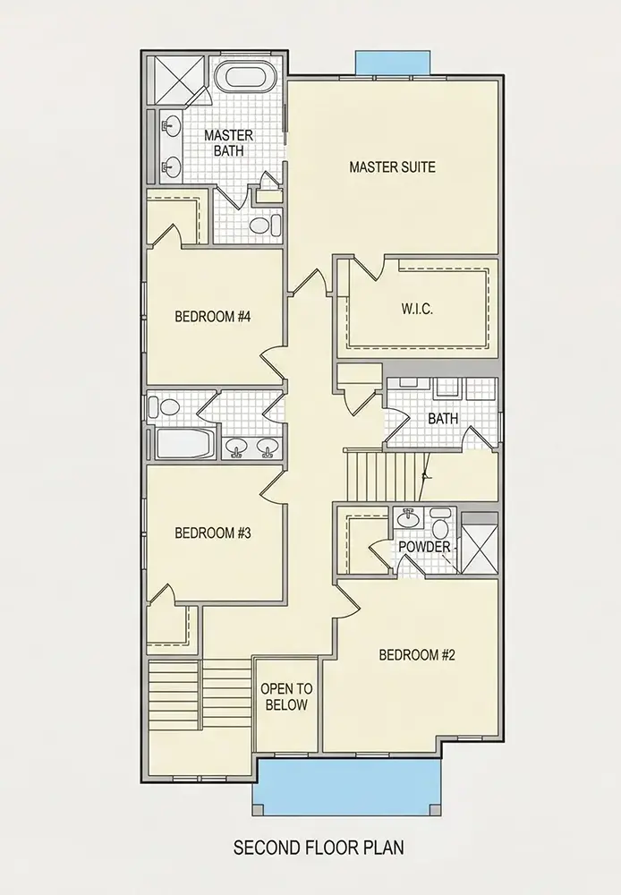 1. piętro 21 – Projekt domu piętrowego o pow. 331 m², 5 Sypialnie — 96187R