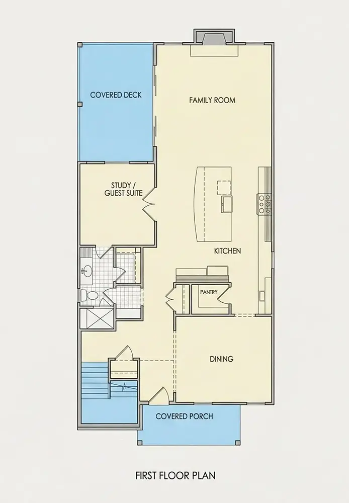 Parter 20 – Projekt domu piętrowego o pow. 331 m², 5 Sypialnie — 96187R