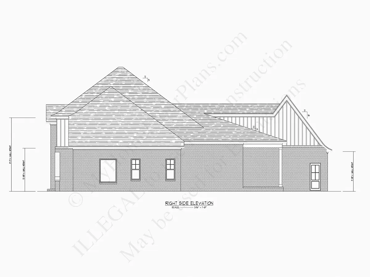 Elewacje 23 – Projekt domu piętrowego o pow. 433 m², 4 Sypialnie — 51188R