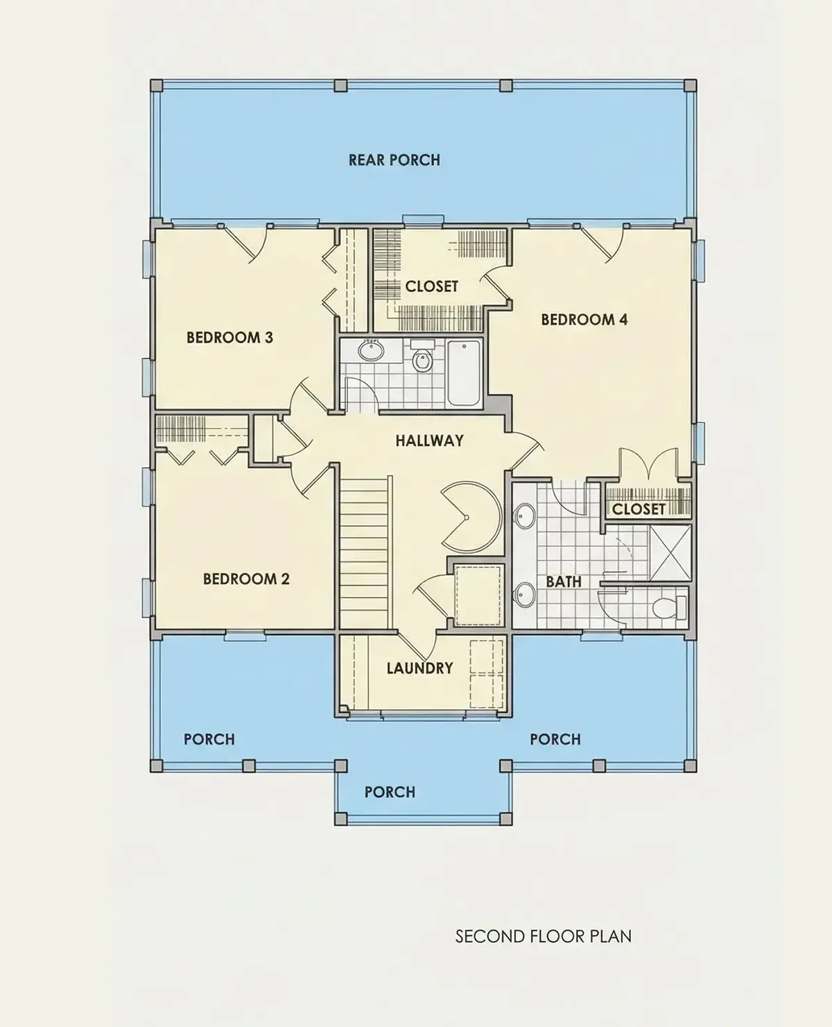 1. piętro 9 – Projekt domu dwupiętrowego o pow. 249 m², 4 Sypialnie — 53827R