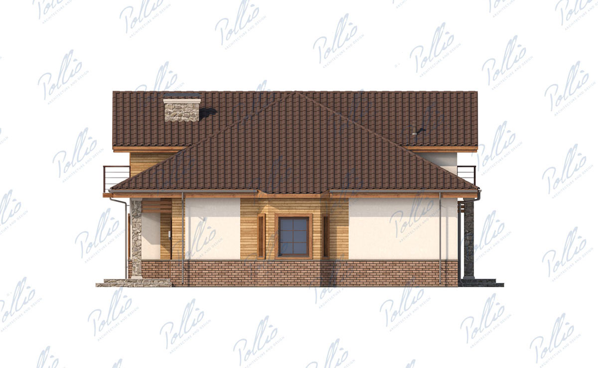 Projekt domu parterowego z poddaszem o pow. 268 m² z kinem domowym, 2 sypialniami i gabinetem