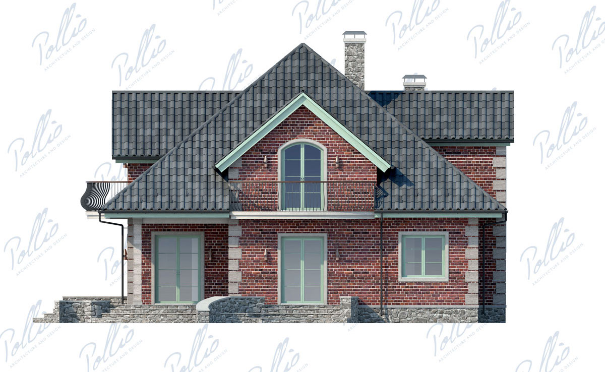 Projekt domu jednorodzinnego o pow. 212 m²: z poddaszem użytkowym, 3 Sypialnie, Gabinet, 3 Łazienki, Otwarta kuchnia