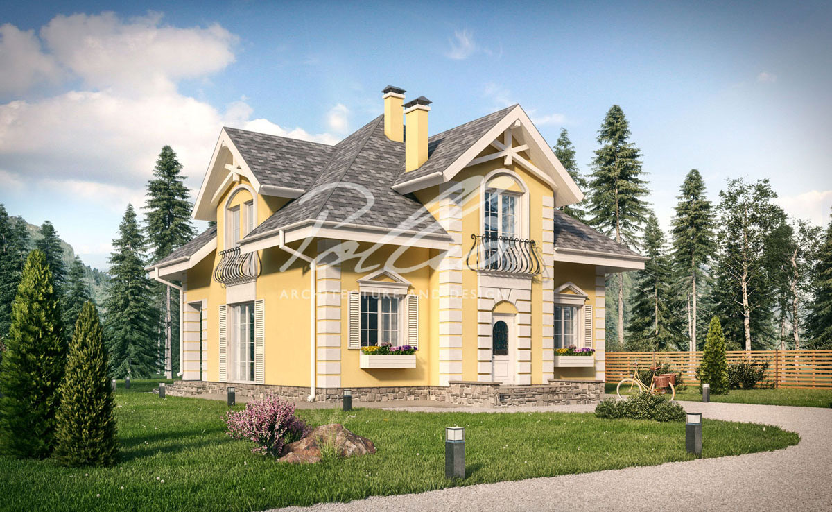 Projekt domu jednorodzinnego o pow. 170 m²: z poddaszem użytkowym, 4 Sypialnie, 4 Łazienki, Otwarta kuchnia