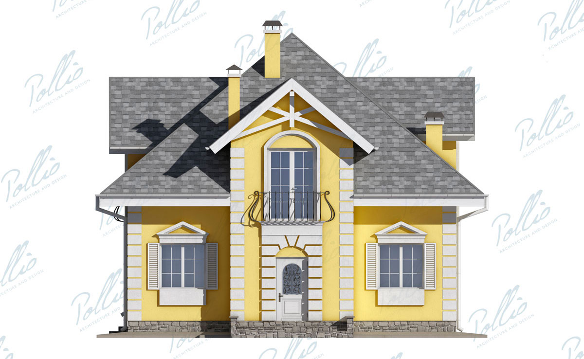 Projekt domu jednorodzinnego o pow. 170 m²: z poddaszem użytkowym, 4 Sypialnie, 4 Łazienki, Otwarta kuchnia