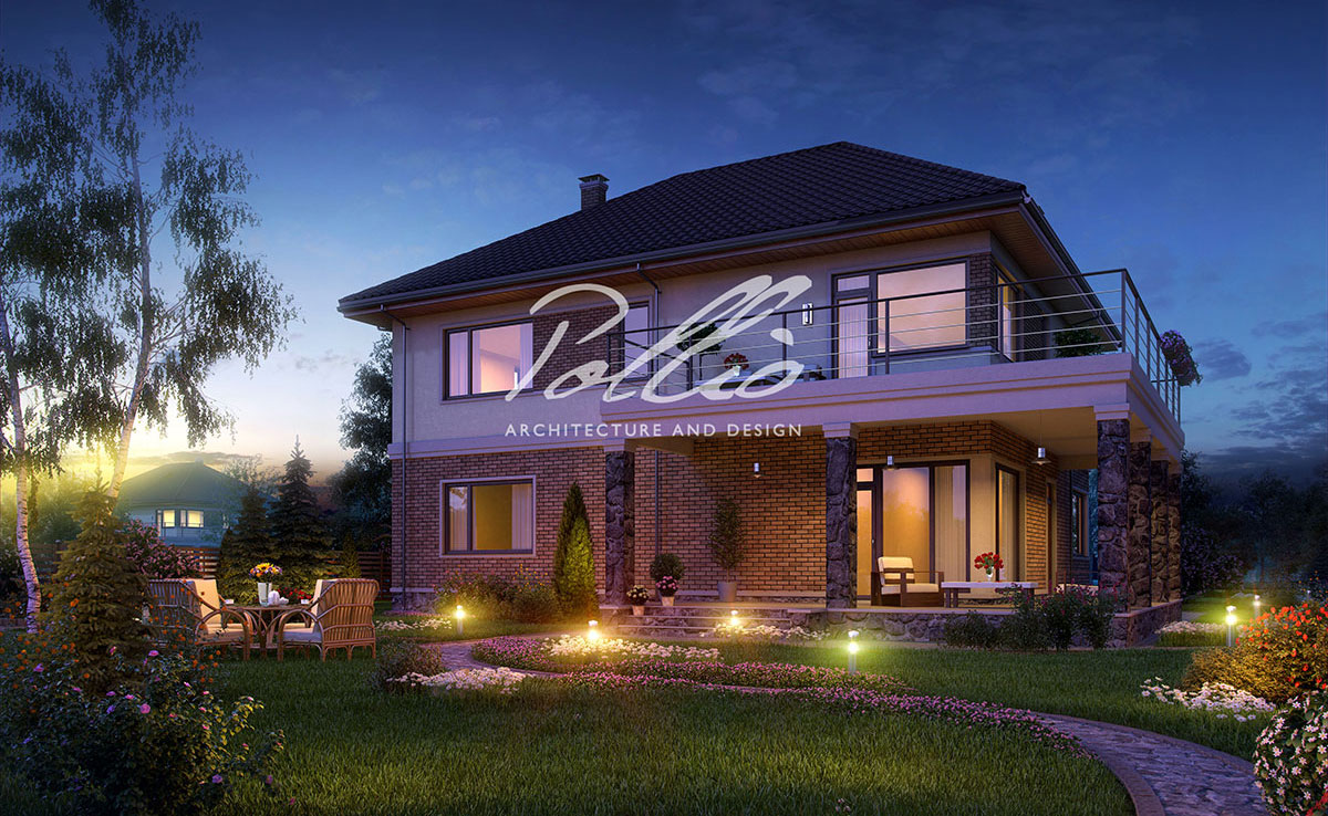 Projekt domu jednorodzinnego o pow. 245 m²: Piętrowy, 3 Sypialnie, Gabinet, 3 Łazienki, Otwarta kuchnia, Garaż