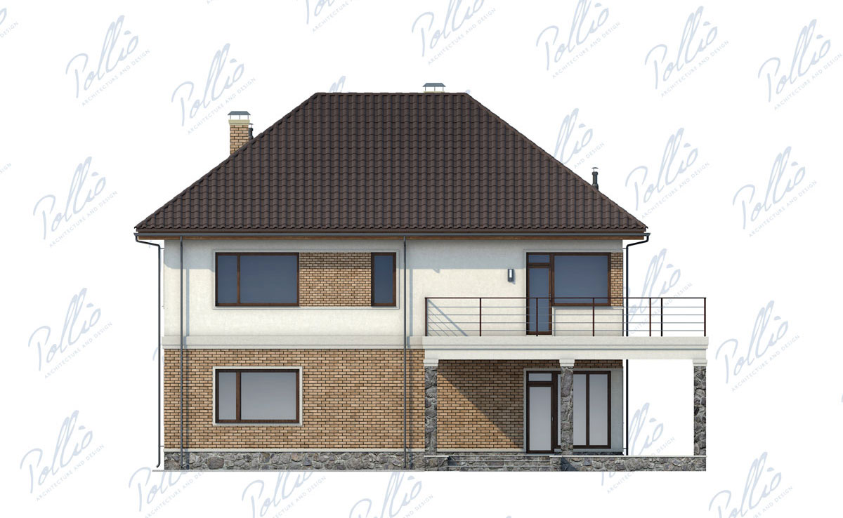 Projekt domu jednorodzinnego o pow. 245 m²: Piętrowy, 3 Sypialnie, Gabinet, 3 Łazienki, Otwarta kuchnia, Garaż