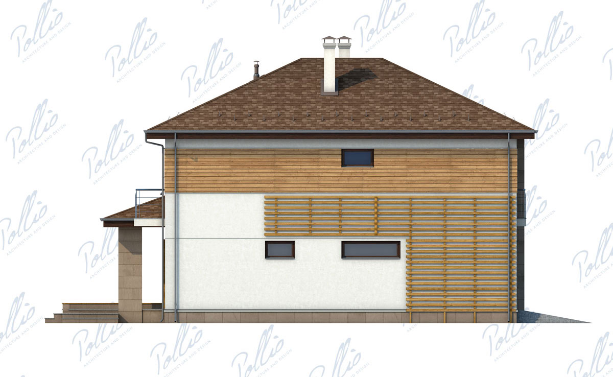 Projekt domu jednorodzinnego o pow. 234 m²: Piętrowy, 3 Sypialnie, Gabinet, 3 Łazienki, Otwarta kuchnia, Garaż