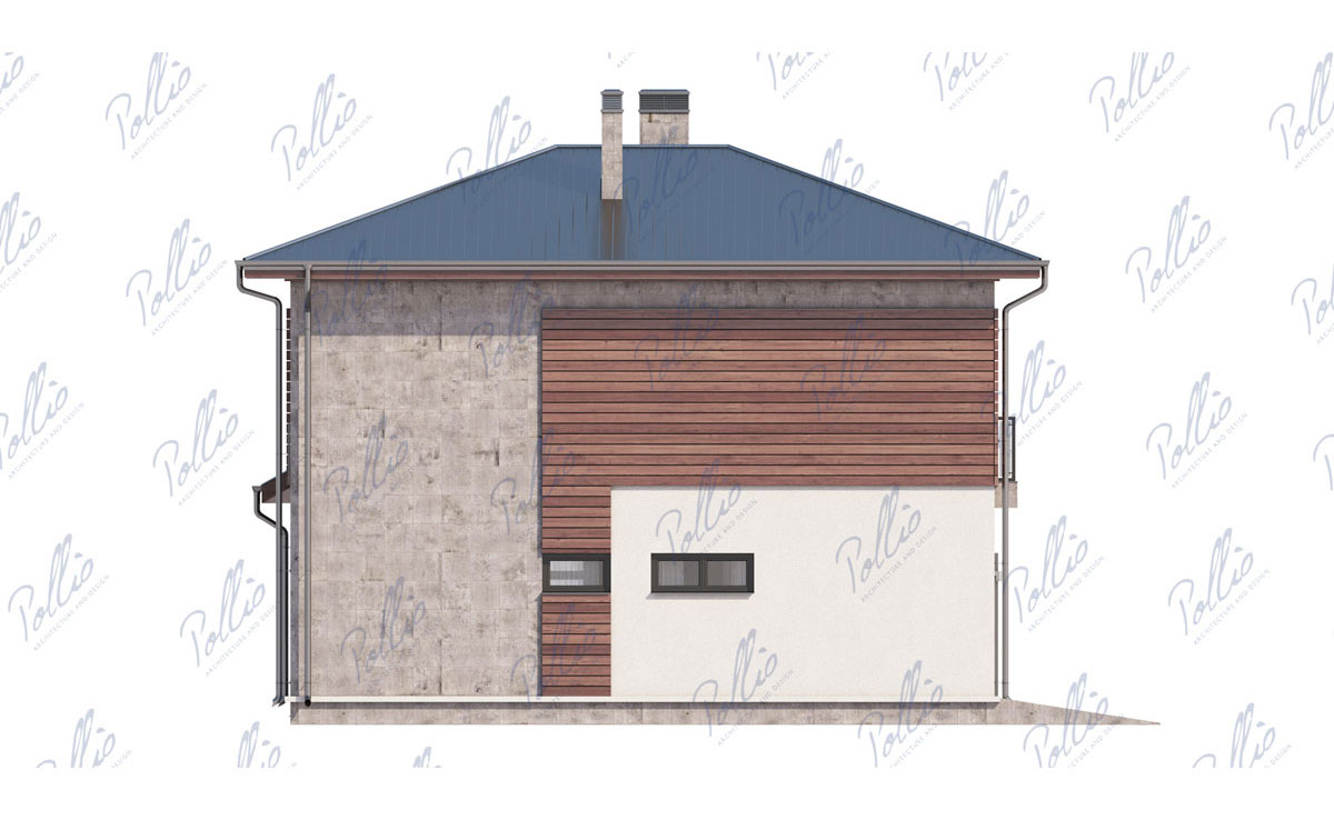 Projekt domu jednorodzinnego o pow. 236 m²: Piętrowy, 4 Sypialnie, Gabinet, 3 Łazienki, Otwarta kuchnia, Garaż