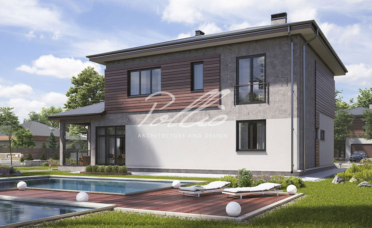 Projekt domu jednorodzinnego o pow. 236 m²: Piętrowy, 4 Sypialnie, Gabinet, 3 Łazienki, Otwarta kuchnia, Garaż