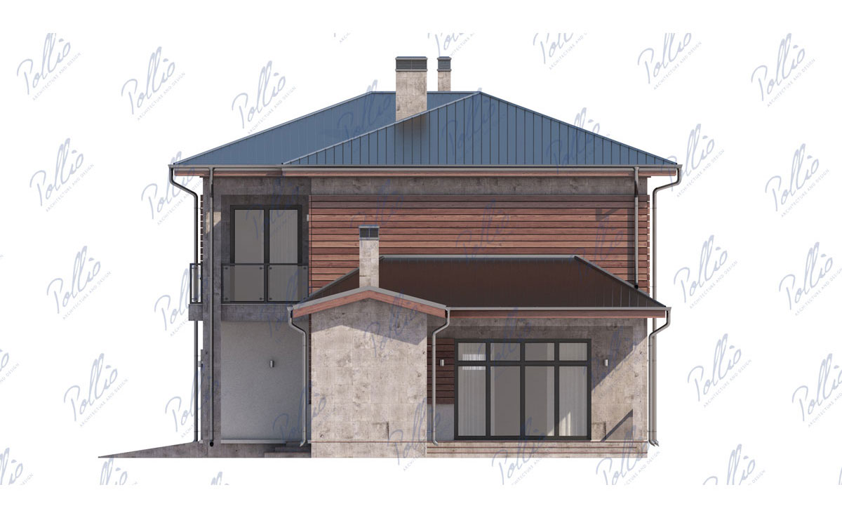 Projekt domu jednorodzinnego o pow. 236 m²: Piętrowy, 4 Sypialnie, Gabinet, 3 Łazienki, Otwarta kuchnia, Garaż