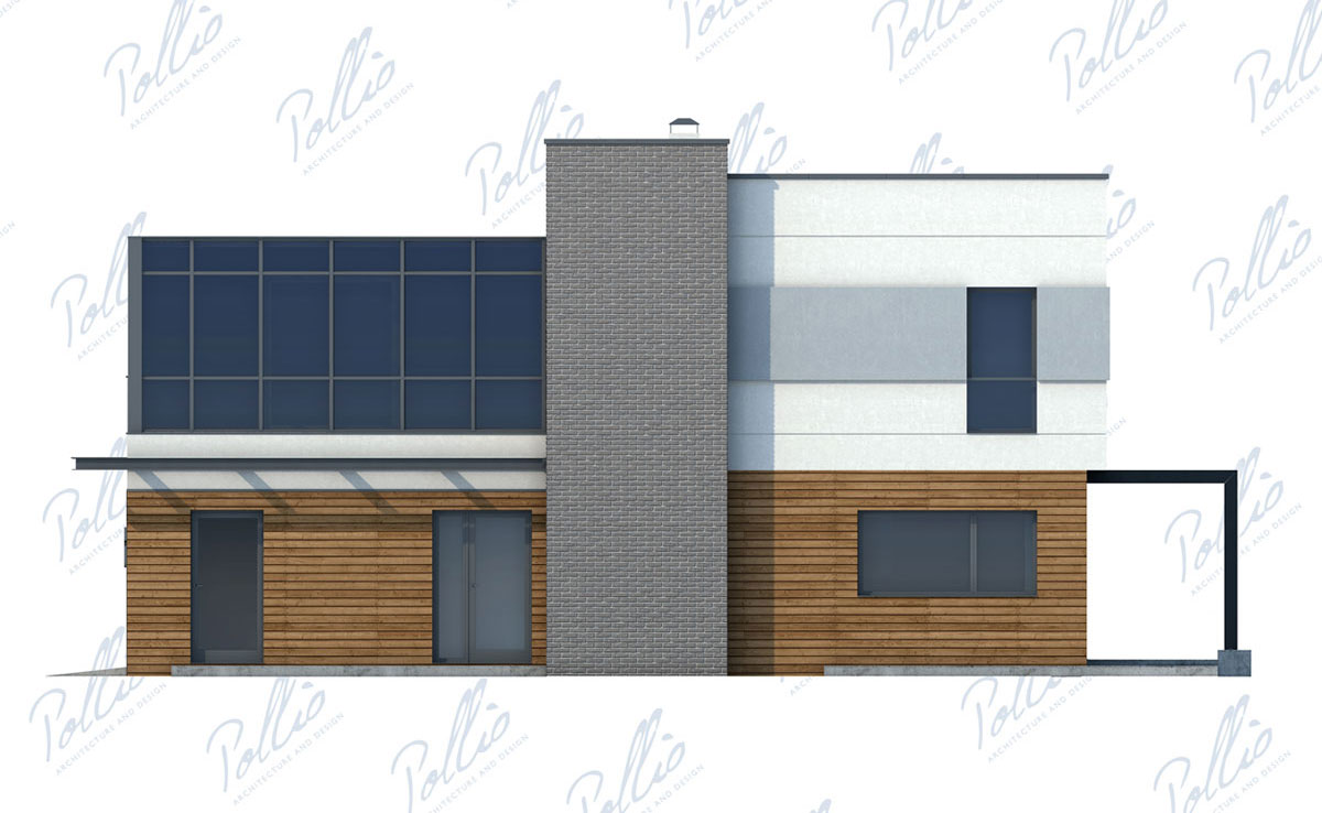 Projekt domu jednorodzinnego o pow. 216 m²: Piętrowy, 3 Sypialnie, Gabinet, 3 Łazienki, Otwarta kuchnia, Garaż