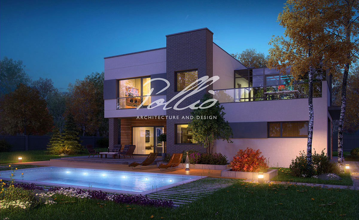 Projekt domu jednorodzinnego o pow. 216 m²: Piętrowy, 3 Sypialnie, Gabinet, 3 Łazienki, Otwarta kuchnia, Garaż