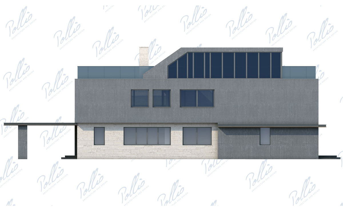 Projekt domu jednorodzinnego o pow. 338 m²: Dwupiętrowy, 4 Sypialnie, Gabinet, 4 Łazienki
