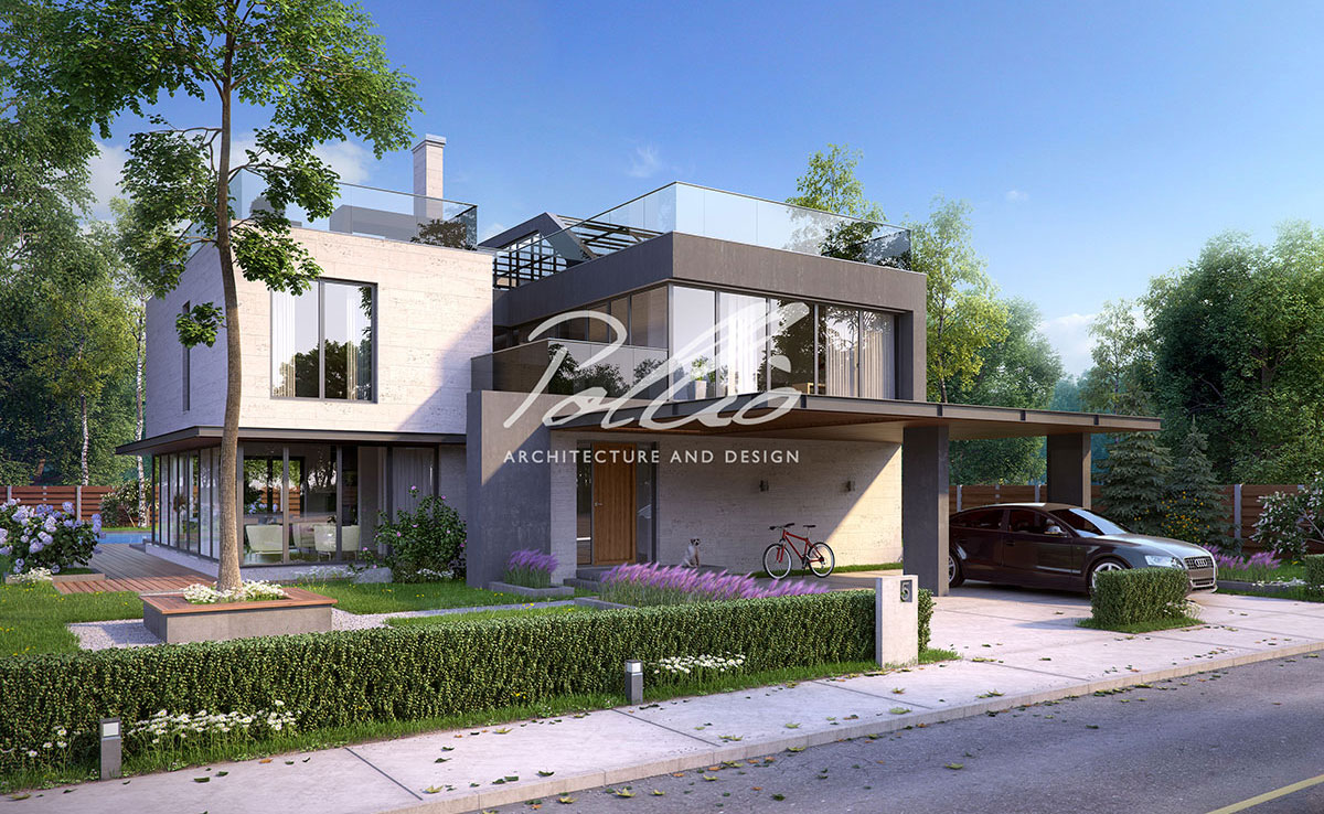 Projekt domu jednorodzinnego o pow. 338 m²: Dwupiętrowy, 4 Sypialnie, Gabinet, 4 Łazienki