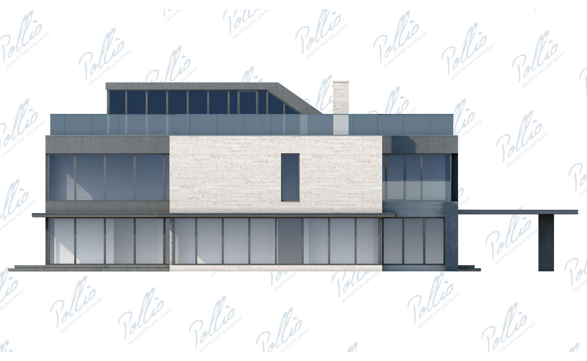 Projekt domu jednorodzinnego o pow. 338 m²: Dwupiętrowy, 4 Sypialnie, Gabinet, 4 Łazienki