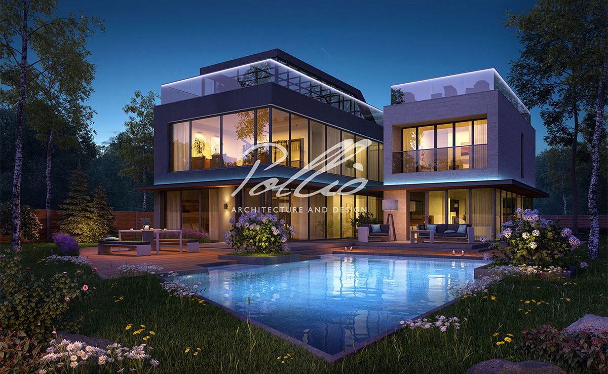 Projekt domu jednorodzinnego o pow. 338 m²: Dwupiętrowy, 4 Sypialnie, Gabinet, 4 Łazienki