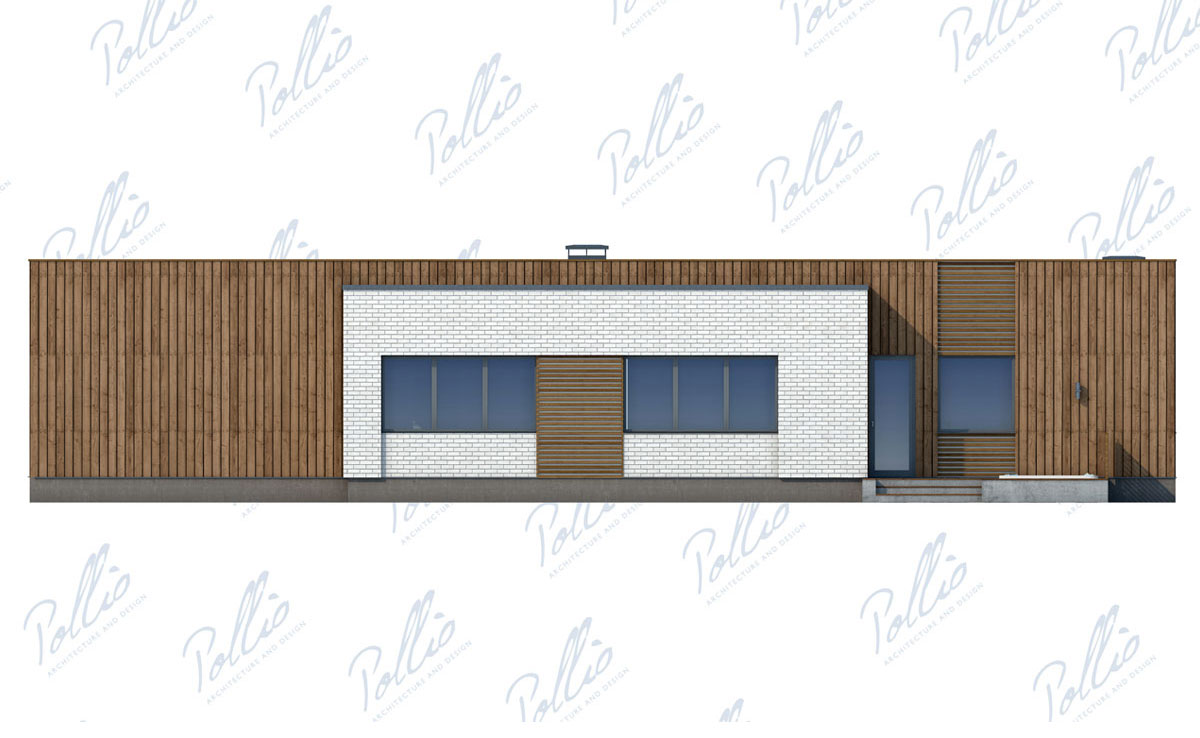 Projekt domu jednorodzinnego o pow. 217 m²: Parterowy, 3 Sypialnie, Gabinet, 4 Łazienki, Otwarta kuchnia