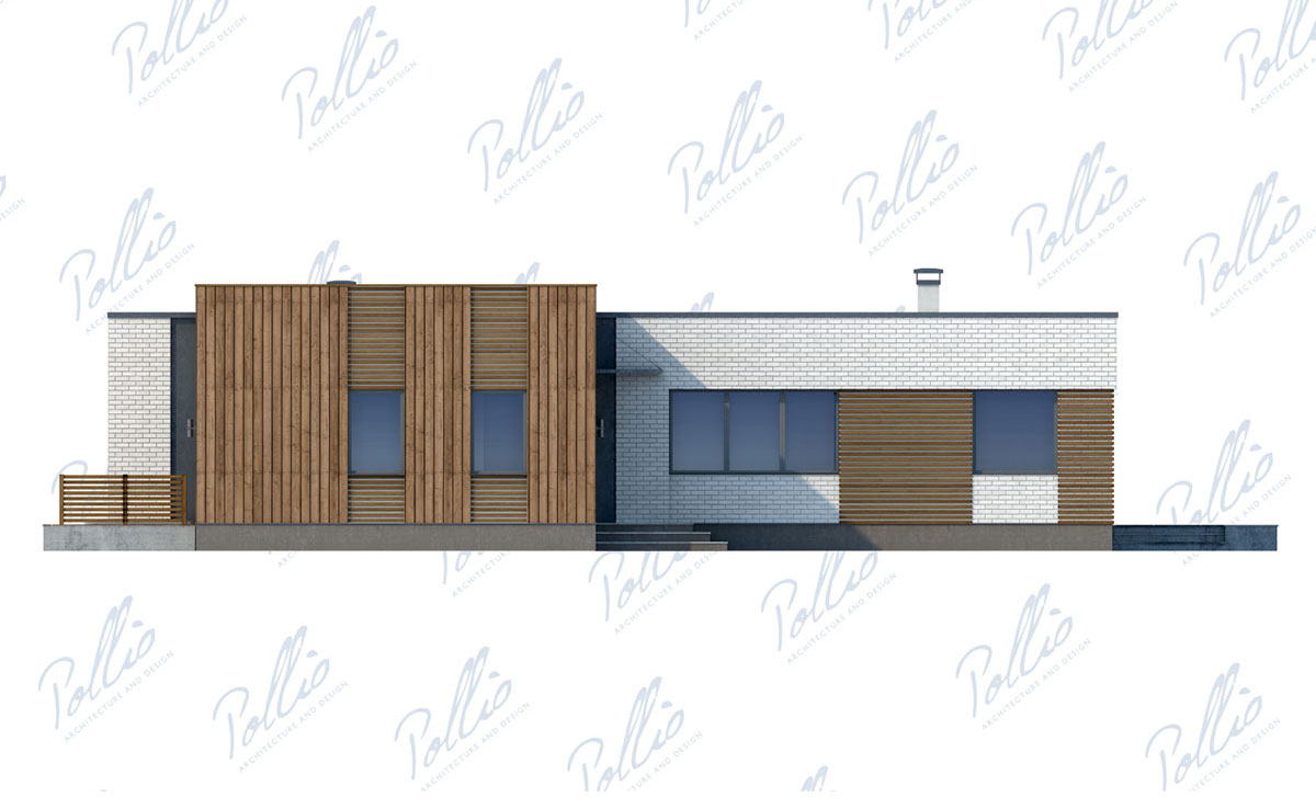 Projekt domu jednorodzinnego o pow. 217 m²: Parterowy, 3 Sypialnie, Gabinet, 4 Łazienki, Otwarta kuchnia