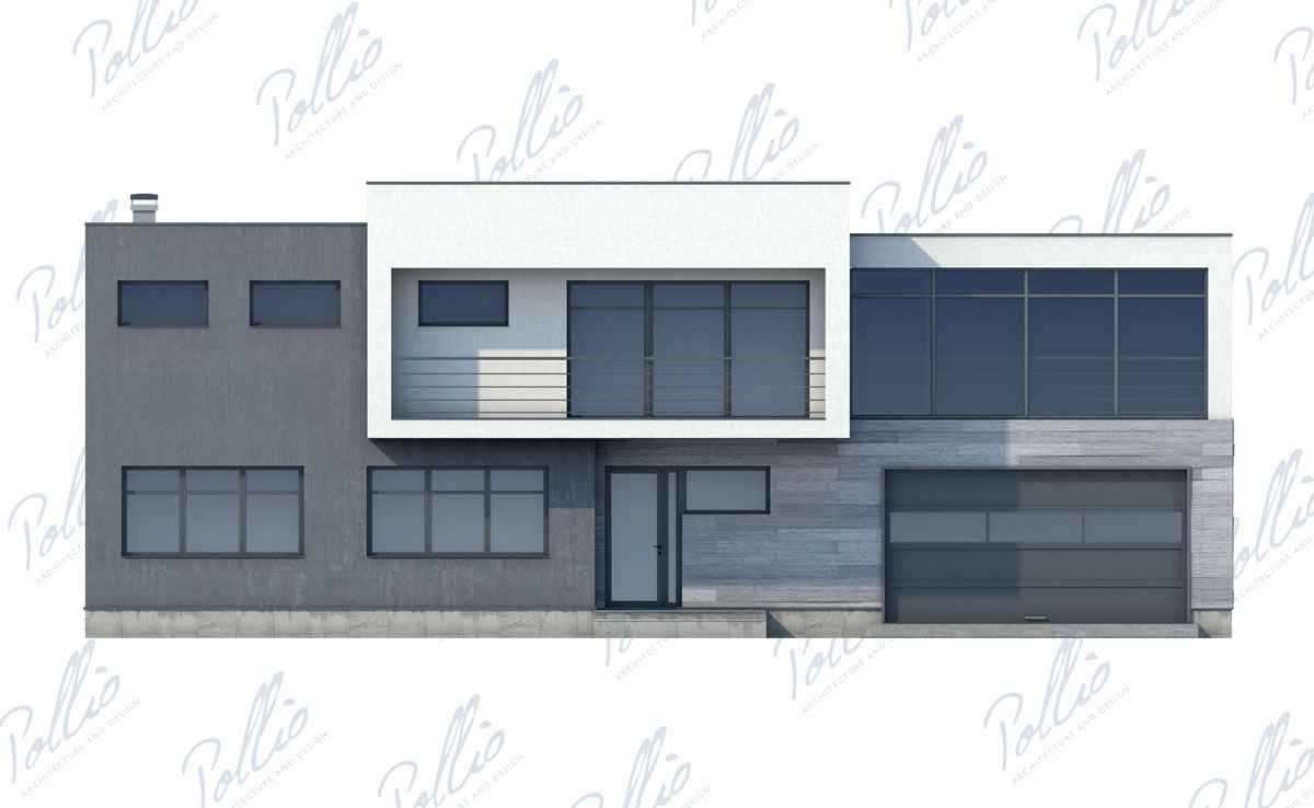 Projekt domu jednorodzinnego o pow. 263 m²: Piętrowy, 3 Sypialnie, Gabinet, 3 Łazienki, Otwarta kuchnia, Garaż