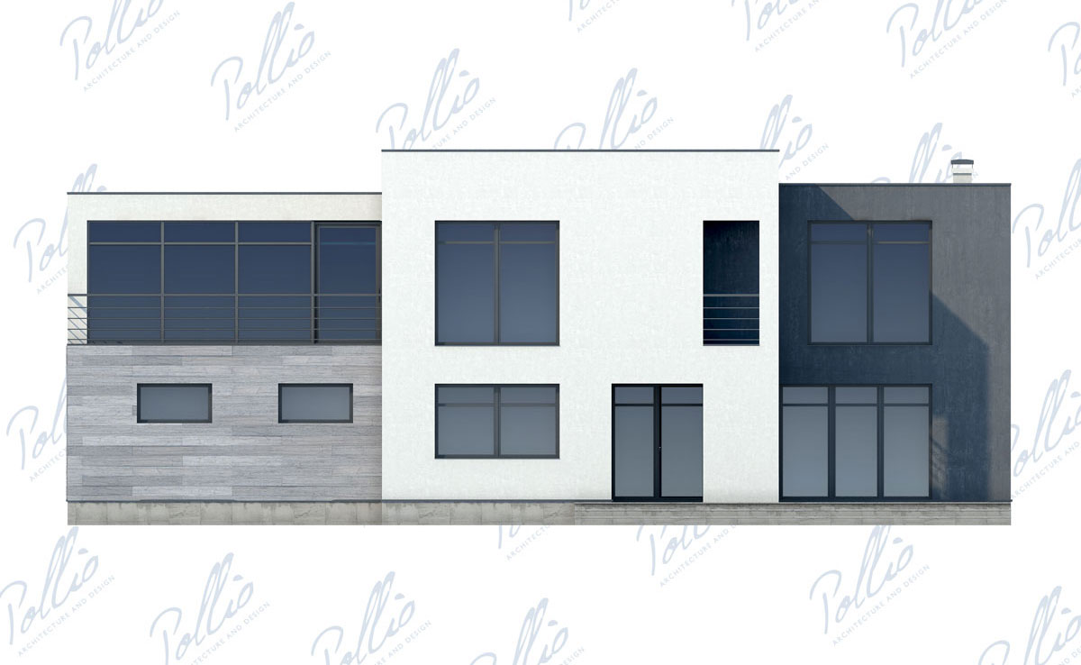 Projekt domu jednorodzinnego o pow. 263 m²: Piętrowy, 3 Sypialnie, Gabinet, 3 Łazienki, Otwarta kuchnia, Garaż