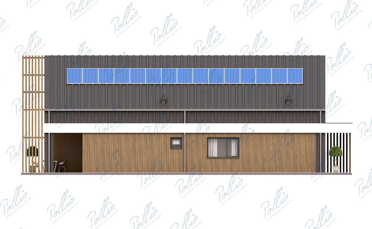 Projekt domu jednorodzinnego o pow. 195 m²: Parterowy z poddaszem użytkowym, 4 Sypialnie, 2 Łazienki, Otwarta kuchnia