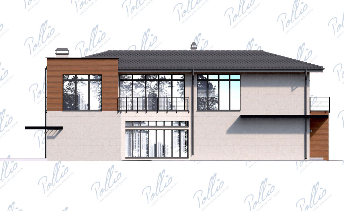 Projekt domu jednorodzinnego o pow. 194 m²: Piętrowy, 3 Sypialnie, Gabinet, 3 Łazienki