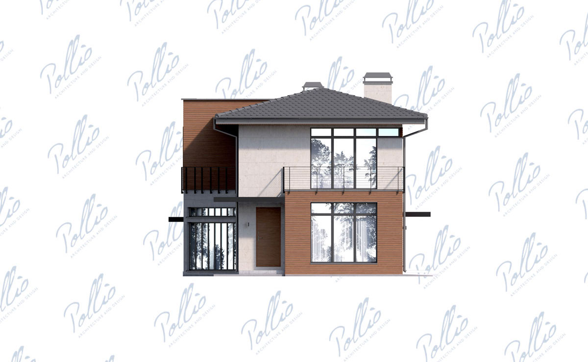 Projekt domu jednorodzinnego o pow. 194 m²: Piętrowy, 3 Sypialnie, Gabinet, 3 Łazienki