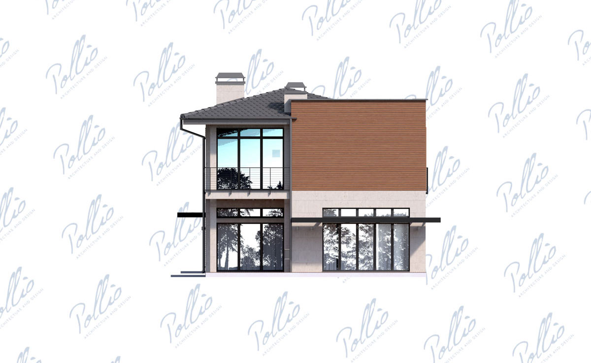 Projekt domu jednorodzinnego o pow. 194 m²: Piętrowy, 3 Sypialnie, Gabinet, 3 Łazienki