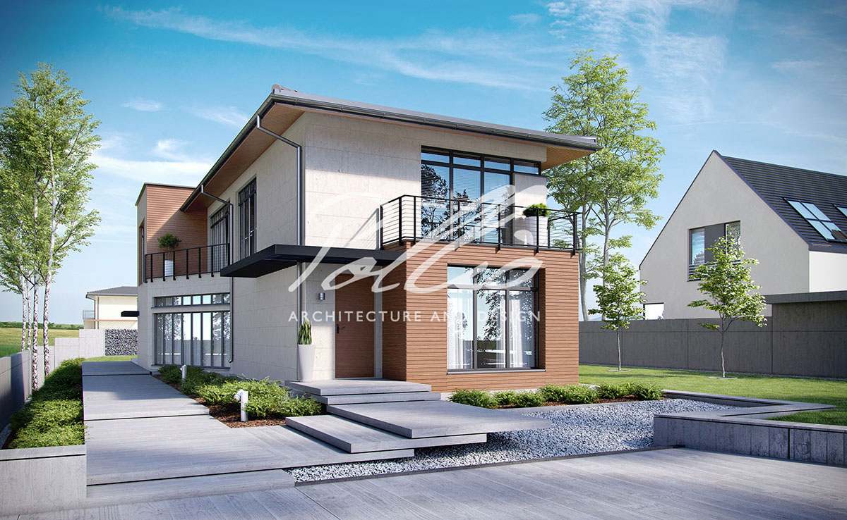 Projekt domu jednorodzinnego o pow. 194 m²: Piętrowy, 3 Sypialnie, Gabinet, 3 Łazienki