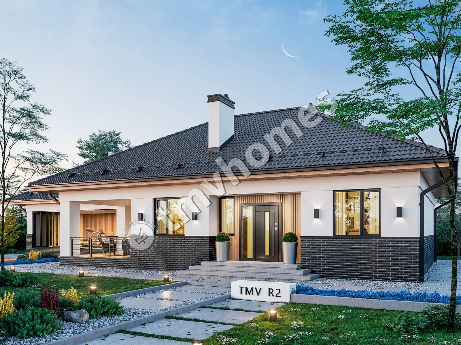 Projekt domu jednorodzinnego o pow. 135 m²: Parterowy, 2 Sypialnie, 1 Łazienki