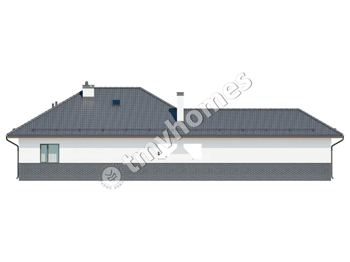 Projekt domu jednorodzinnego o pow. 135 m²: Parterowy, 2 Sypialnie, 1 Łazienki