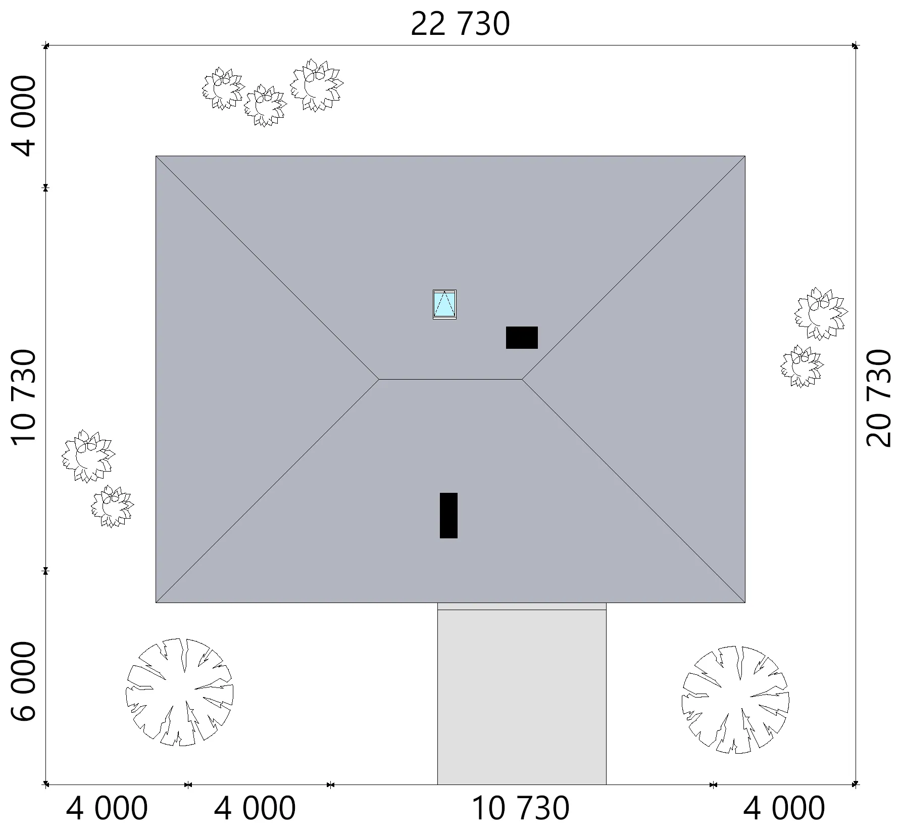 Projekt domu jednorodzinnego o pow. 100 m²: Parterowy, 2 Sypialnie, 1 Łazienki, Otwarta kuchnia