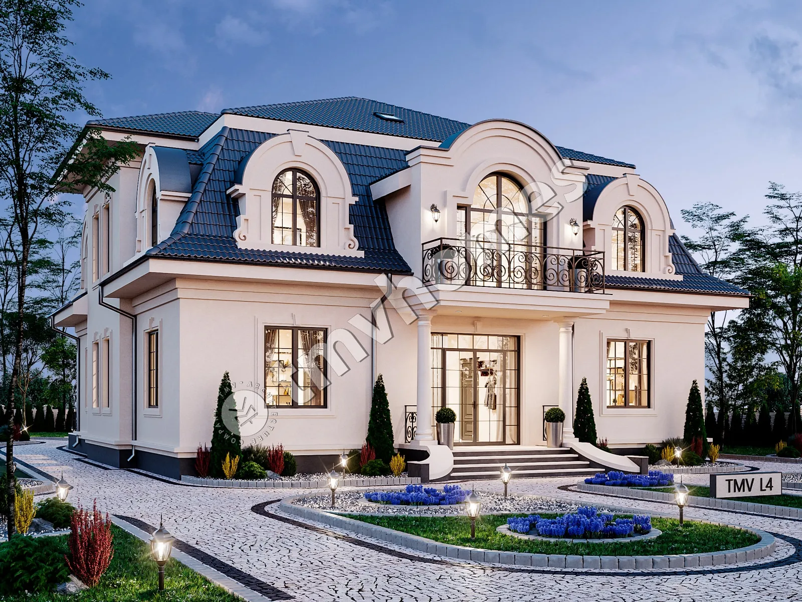 Projekt domu jednorodzinnego o pow. 358 m²: Piętrowy, 4 Sypialnie, 4 Łazienki