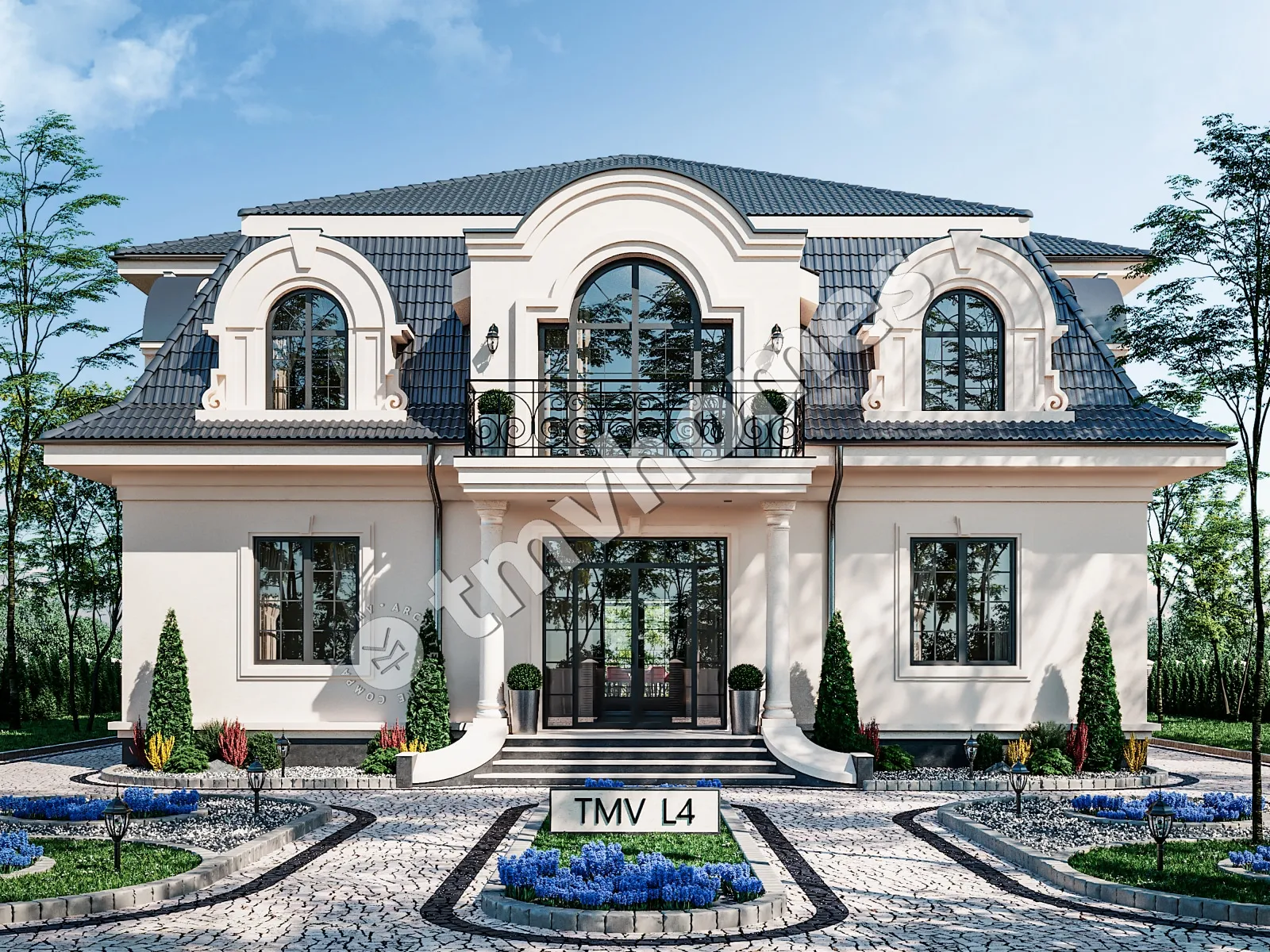 Projekt domu jednorodzinnego o pow. 358 m²: Piętrowy, 4 Sypialnie, 4 Łazienki