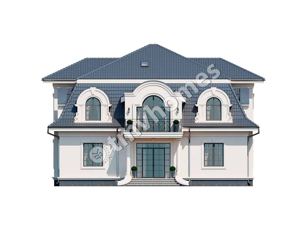 Projekt domu jednorodzinnego o pow. 358 m²: Piętrowy, 4 Sypialnie, 4 Łazienki