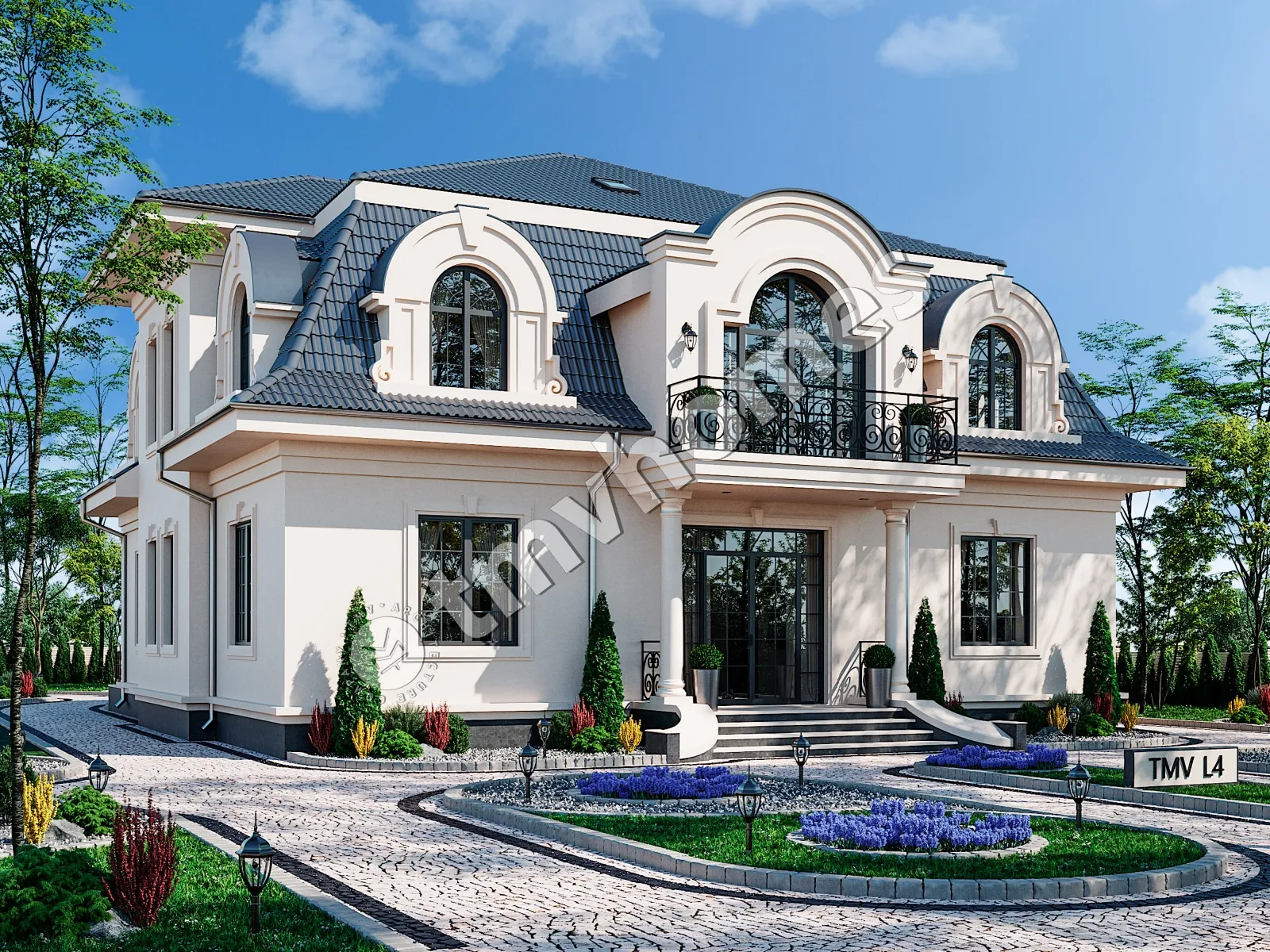 Projekt domu jednorodzinnego o pow. 358 m²: Piętrowy, 4 Sypialnie, 4 Łazienki