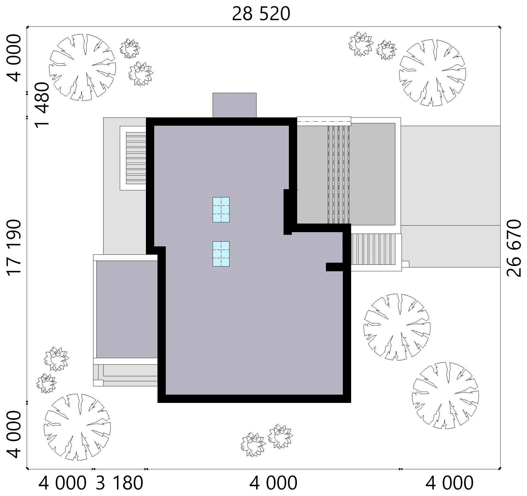 Projekt domu jednorodzinnego o pow. 330 m²: Piętrowy, 4 Sypialnie, Gabinet, 3 Łazienki, Otwarta kuchnia, Garaż