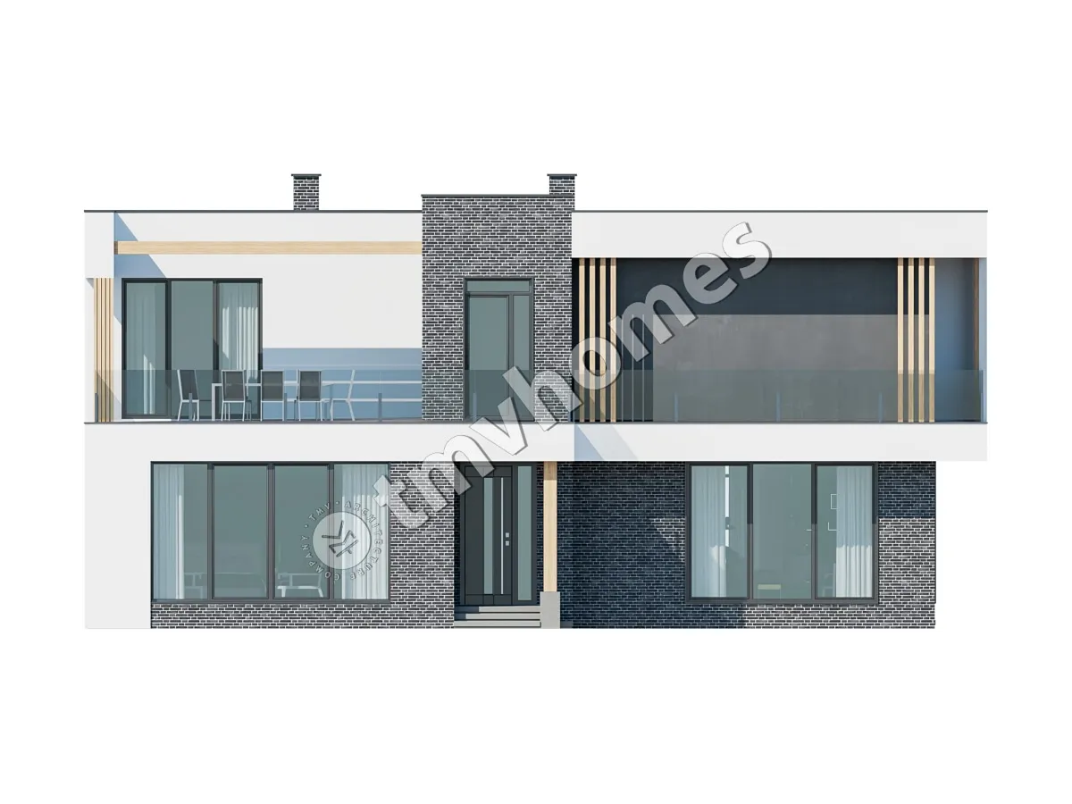 Projekt domu jednorodzinnego o pow. 329 m²: Piętrowy, 5 Sypialnie, 3 Łazienki, Otwarta kuchnia