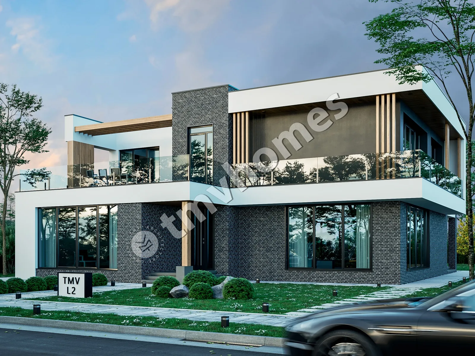 Projekt domu jednorodzinnego o pow. 329 m²: Piętrowy, 5 Sypialnie, 3 Łazienki, Otwarta kuchnia