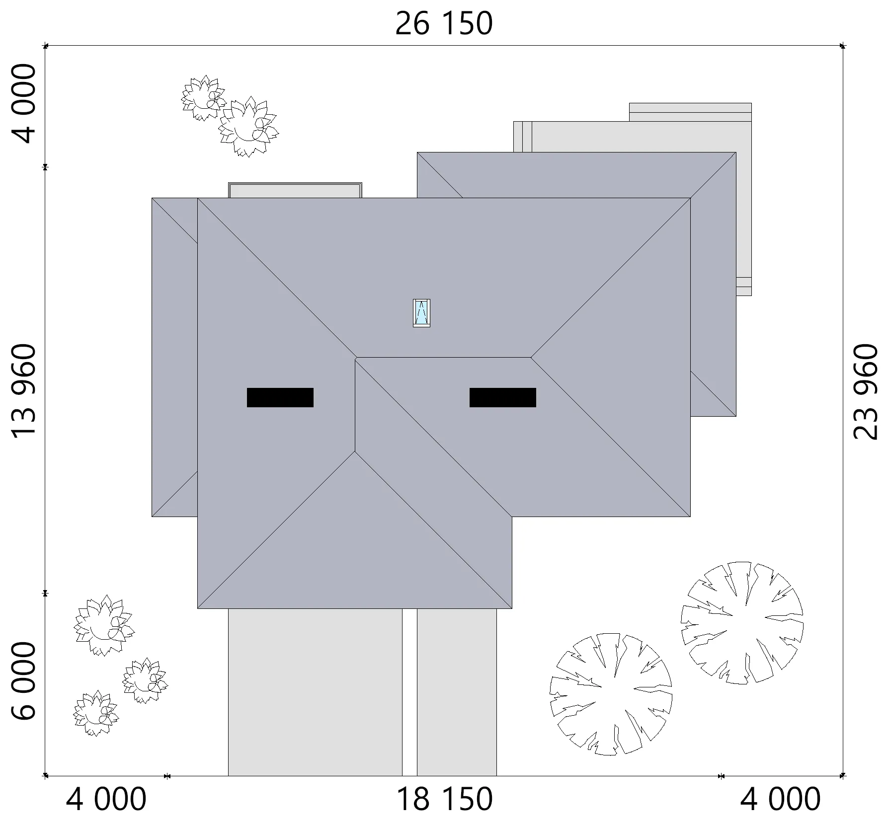 Projekt domu jednorodzinnego o pow. 281 m²: Piętrowy, 4 Sypialnie, Gabinet, 3 Łazienki, Otwarta kuchnia, Garaż