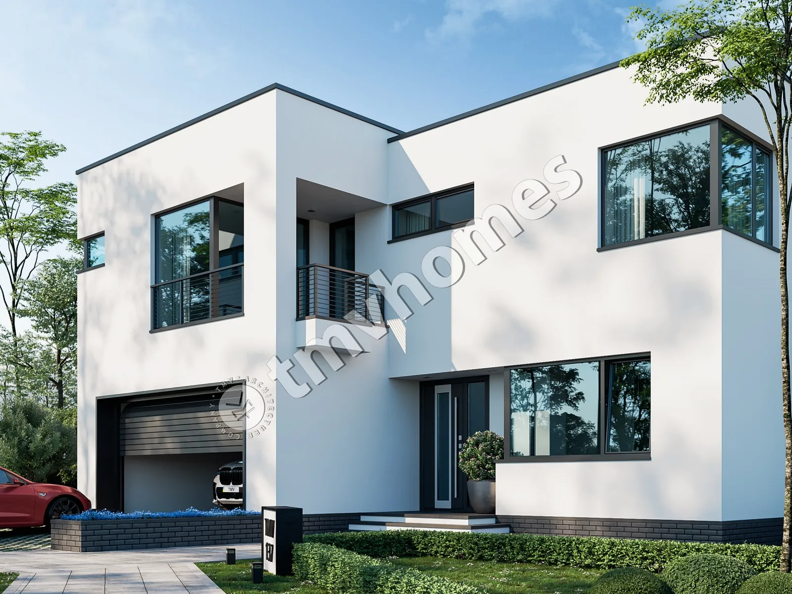 Projekt domu jednorodzinnego o pow. 227 m²: Piętrowy, 3 Sypialnie, Gabinet, 3 Łazienki, Otwarta kuchnia, Garaż