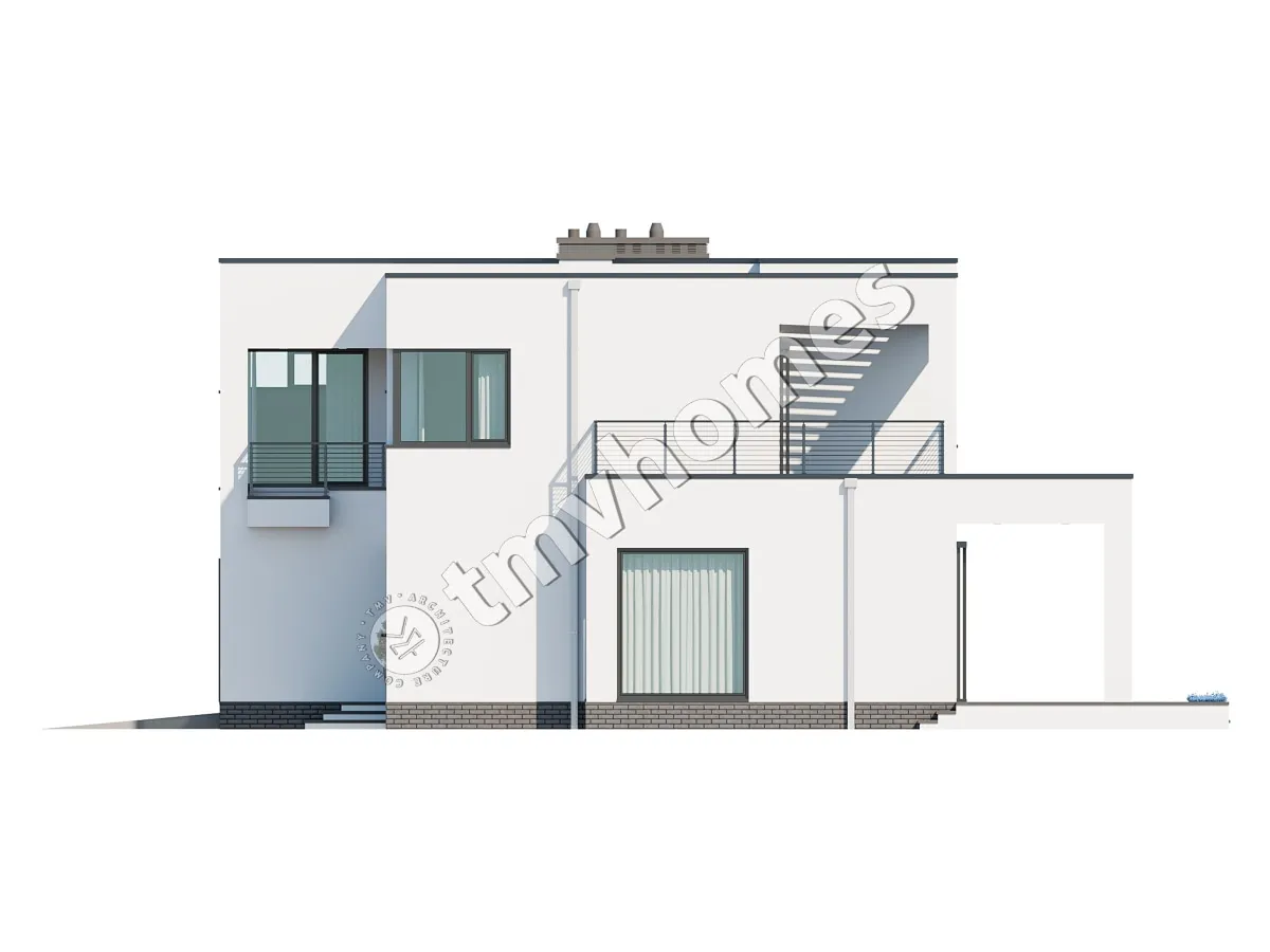 Projekt domu jednorodzinnego o pow. 227 m²: Piętrowy, 3 Sypialnie, Gabinet, 3 Łazienki, Otwarta kuchnia, Garaż