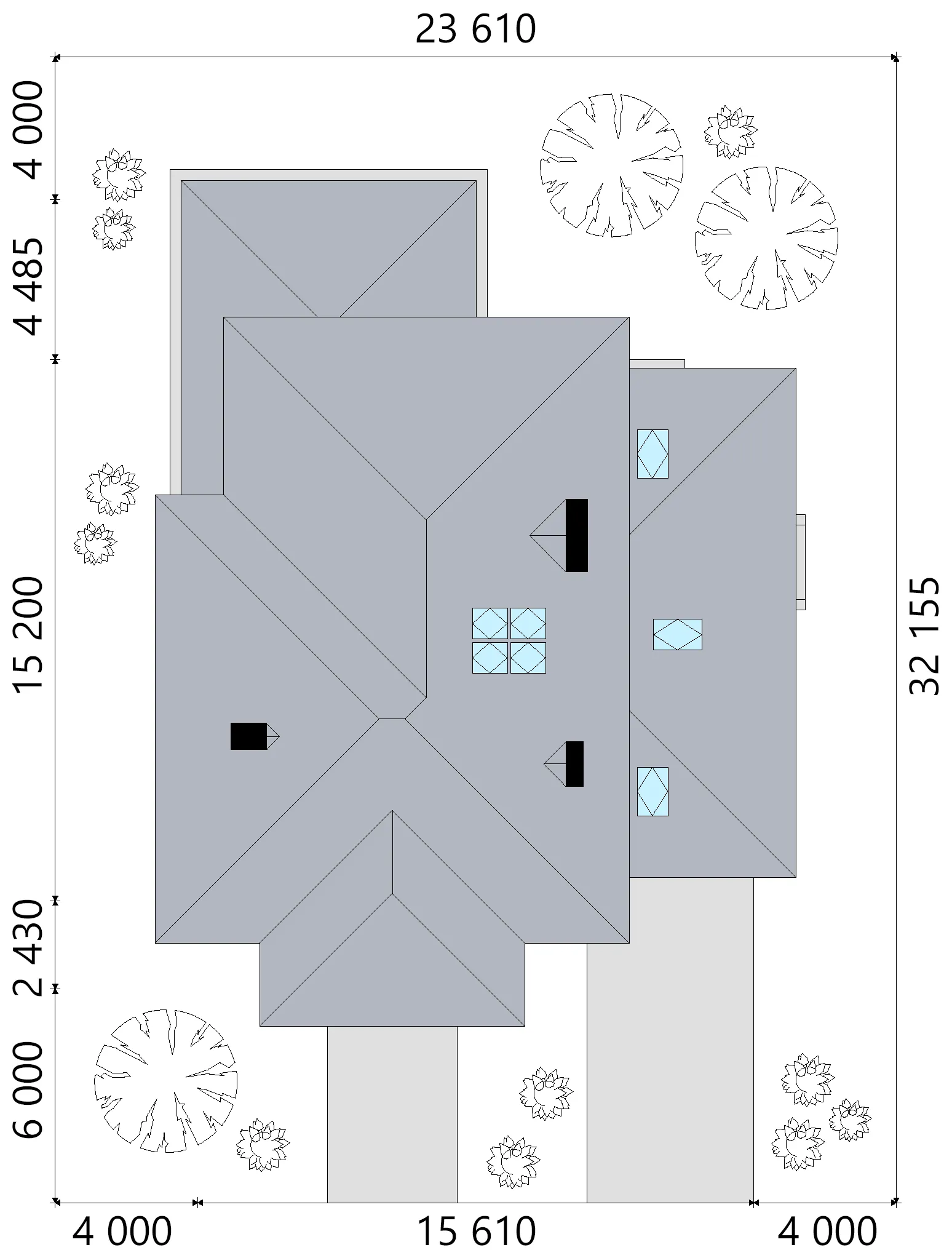Projekt domu jednorodzinnego o pow. 332 m²: Piętrowy, 3 Sypialnie, 3 Łazienki, Otwarta kuchnia, Garaż