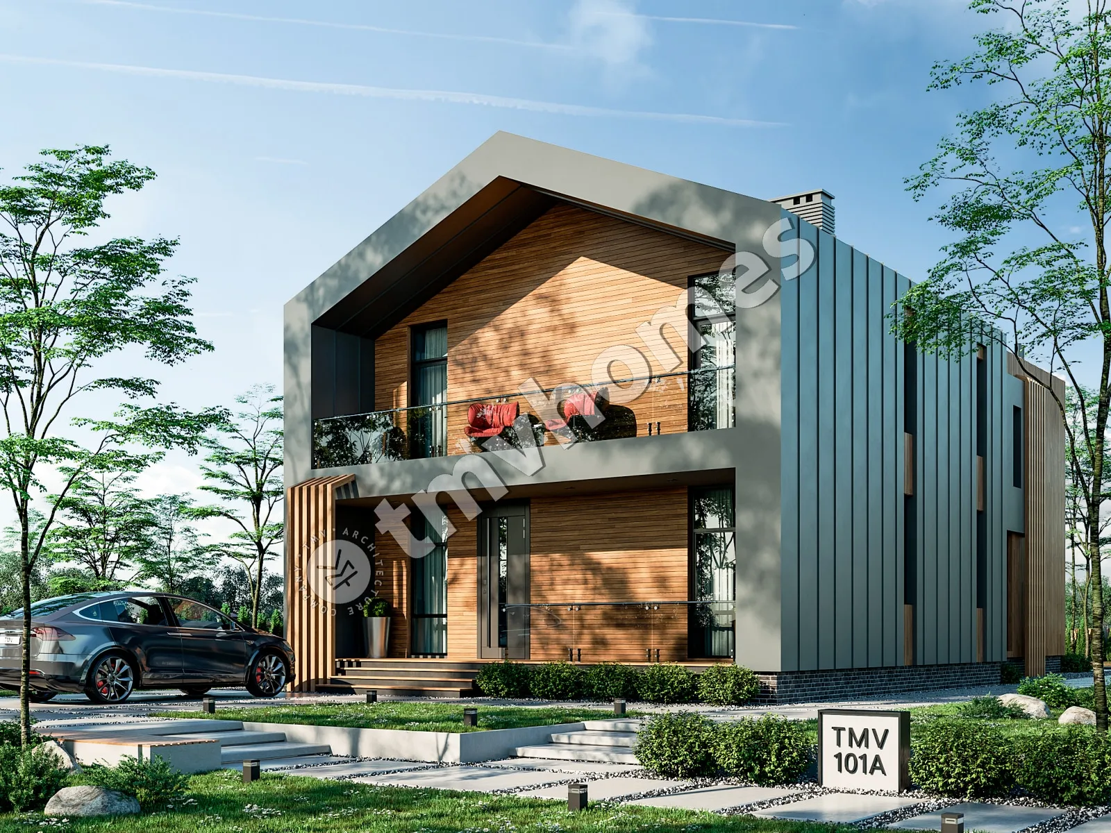Projekt domu jednorodzinnego o pow. 224 m²: Parterowy z poddaszem użytkowym, 3 Sypialnie, Gabinet, 3 Łazienki, Otwarta kuchnia