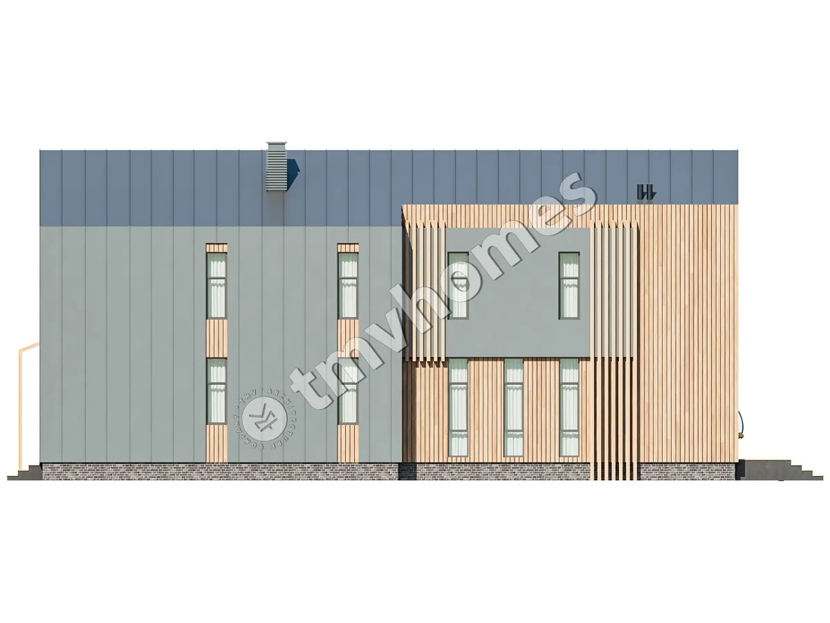 Projekt domu jednorodzinnego o pow. 224 m²: Parterowy z poddaszem użytkowym, 3 Sypialnie, Gabinet, 3 Łazienki, Otwarta kuchnia