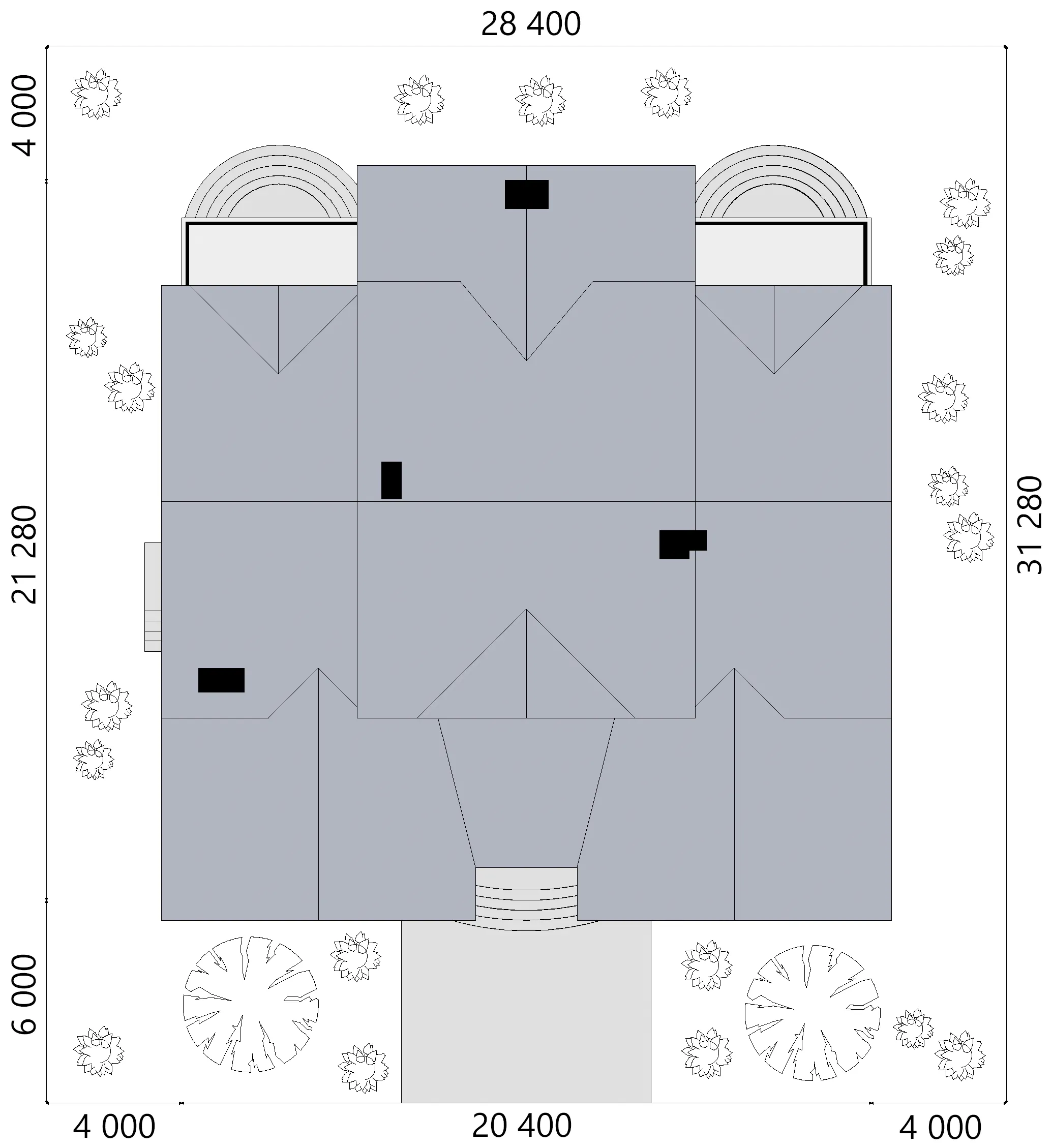 Projekt domu jednorodzinnego o pow. 483 m²: Parterowy z poddaszem użytkowym, 6 Sypialnie, Gabinet, 5 Łazienki