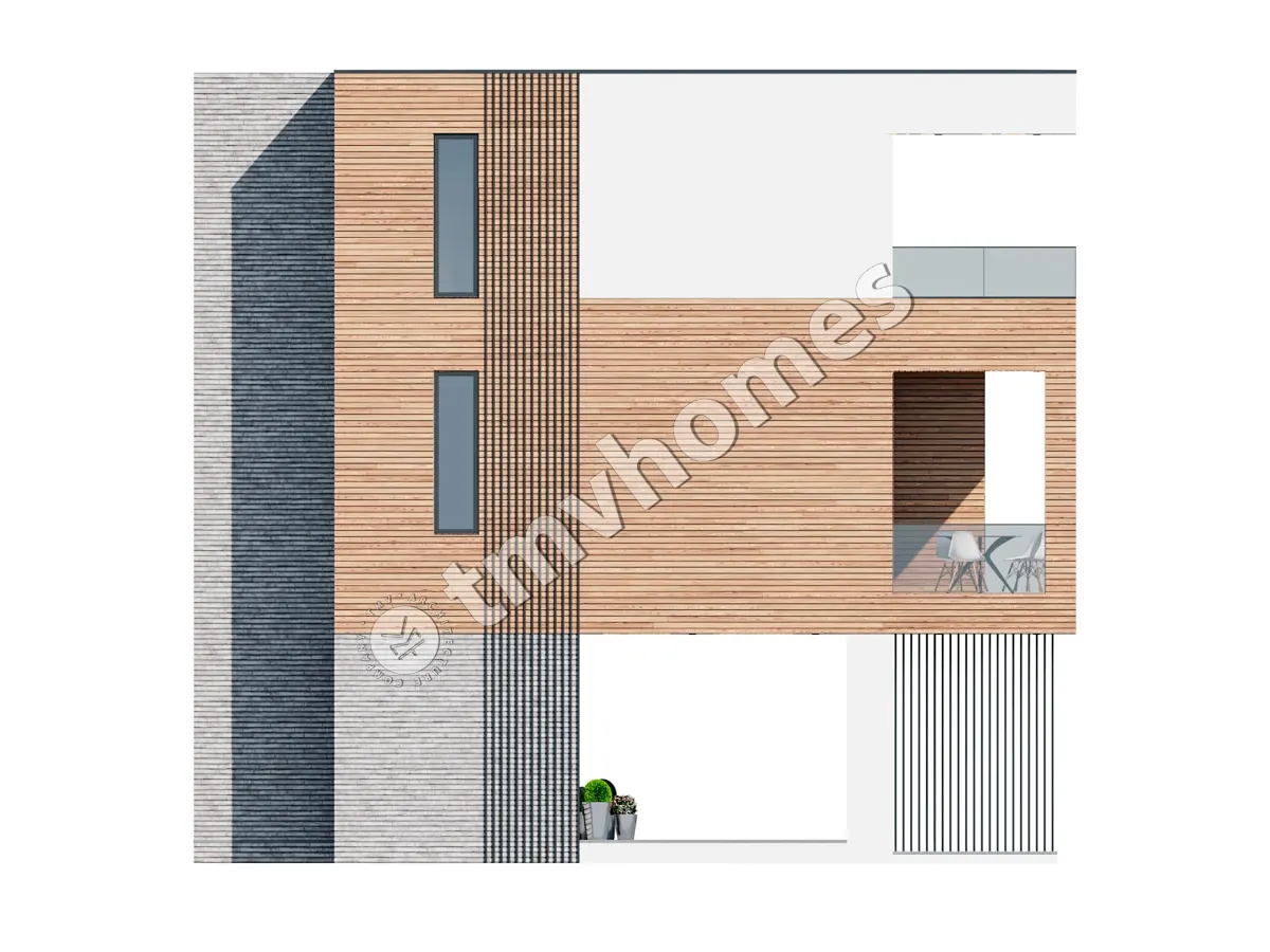 Projekt domu jednorodzinnego o pow. 144 m²: Dwupiętrowy, 3 Sypialnie, 3 Łazienki, Otwarta kuchnia, Wiata